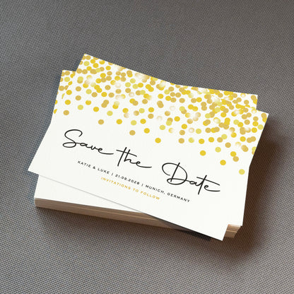 Confetti Save The Date Cards