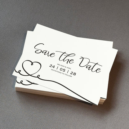 Calligraphy Save The Date Cards