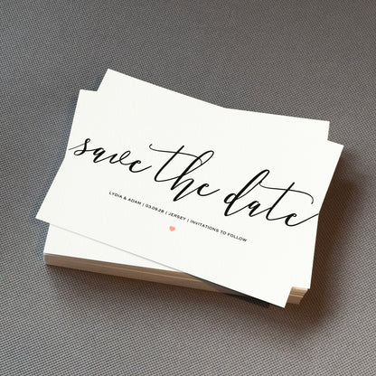 Minimalist Save The Date Cards