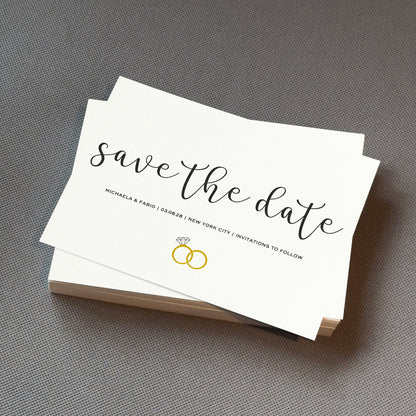 Rings Save The Date Cards