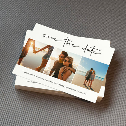Photo Strip Save The Date Cards