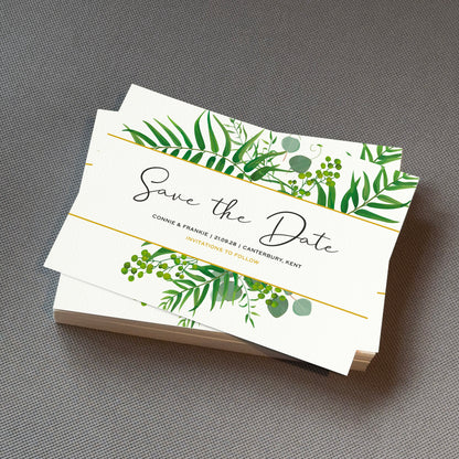 Greenery Eucalyptus Save The Date Cards