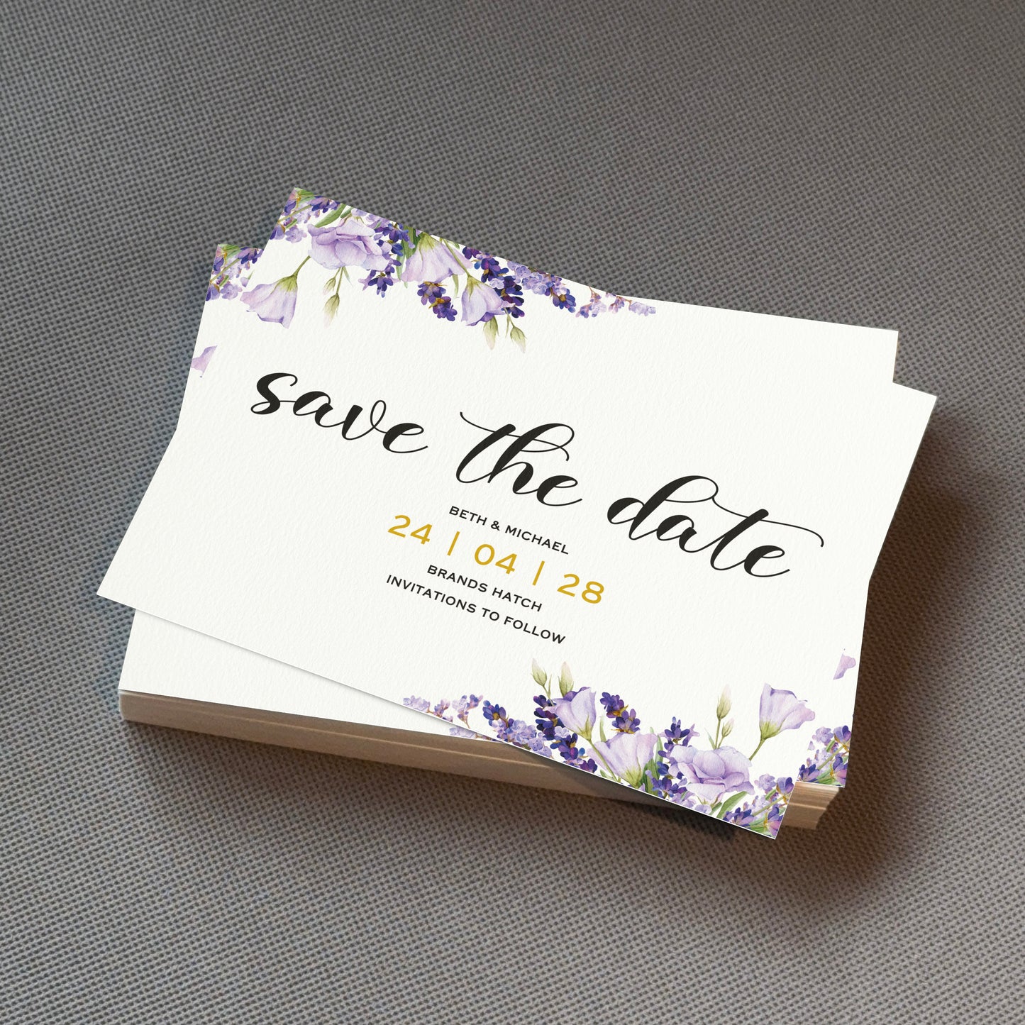 Lavender Save The Date Cards