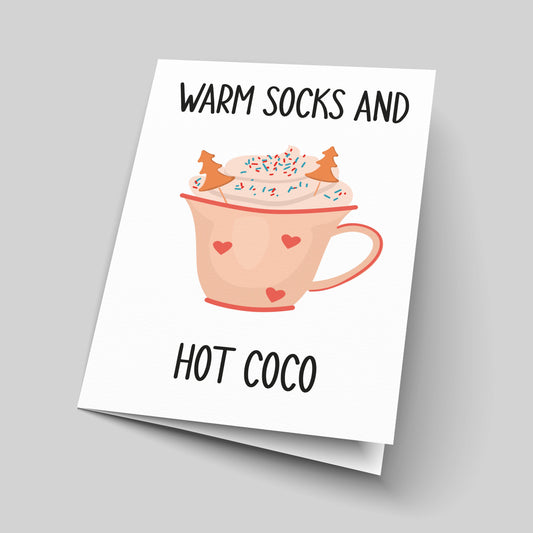 Warm Socks & Hot Coco Xmas Greetings