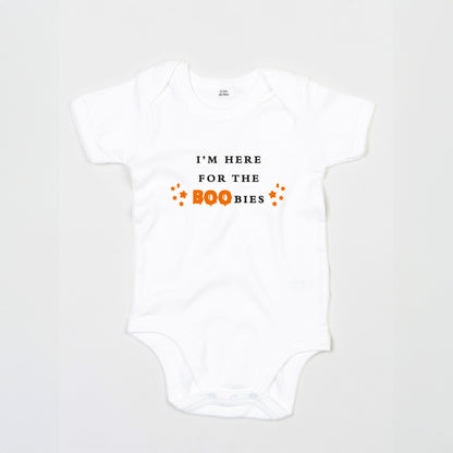 Here For The BOObies Baby Grow