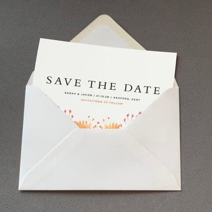 Fiery Save The Date Cards