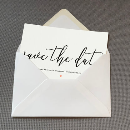 Minimalist Save The Date Cards