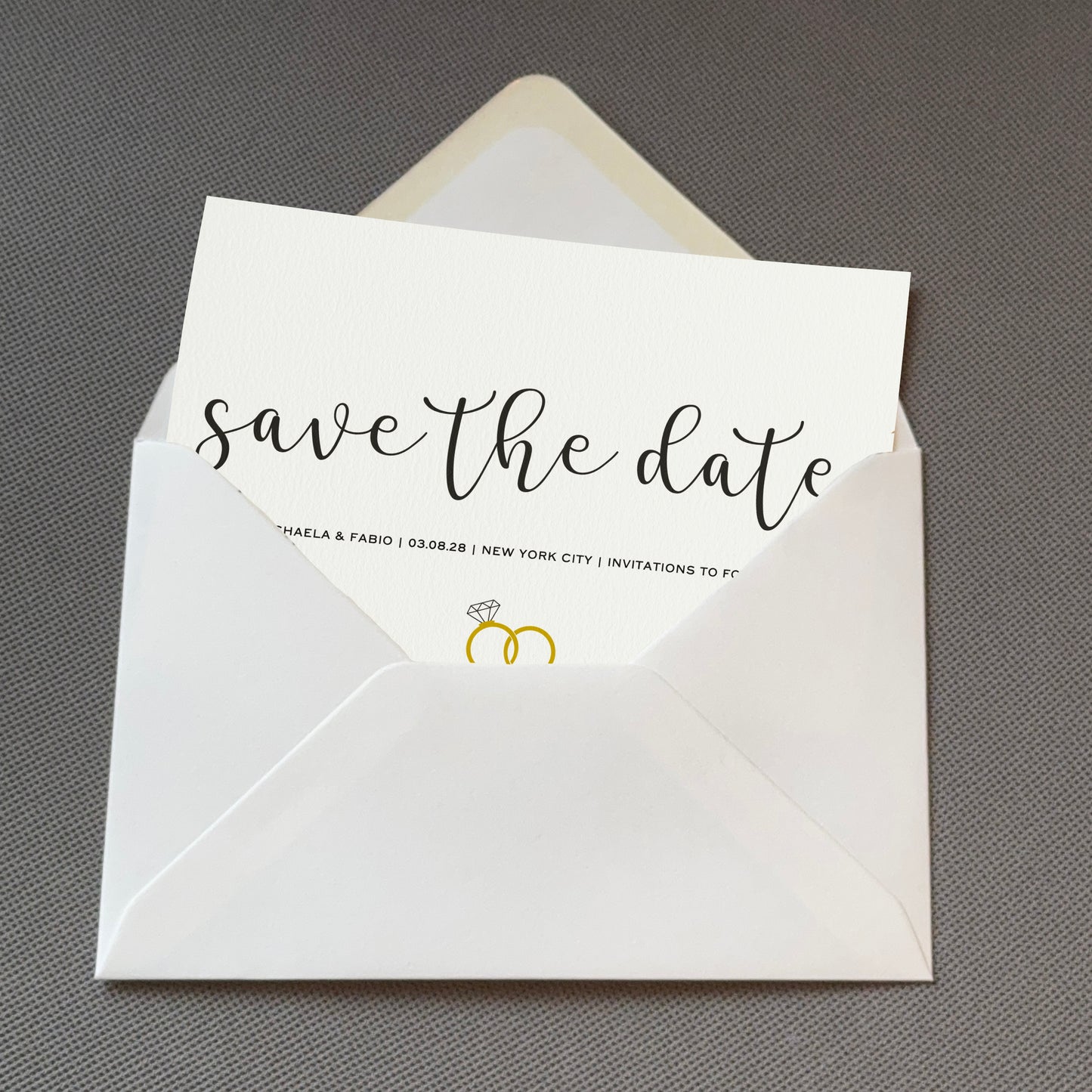 Rings Save The Date Cards