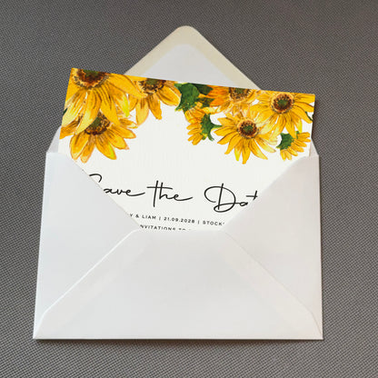 Sunflowers Save The Date Cards