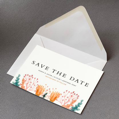 Fiery Save The Date Cards