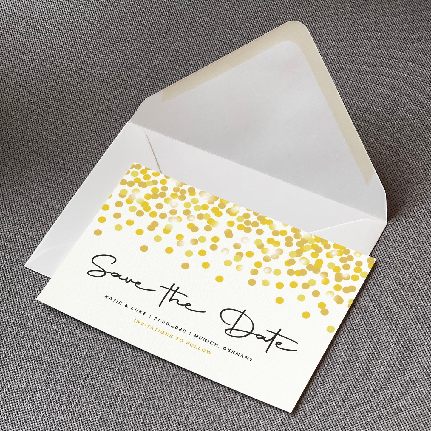 Confetti Save The Date Cards