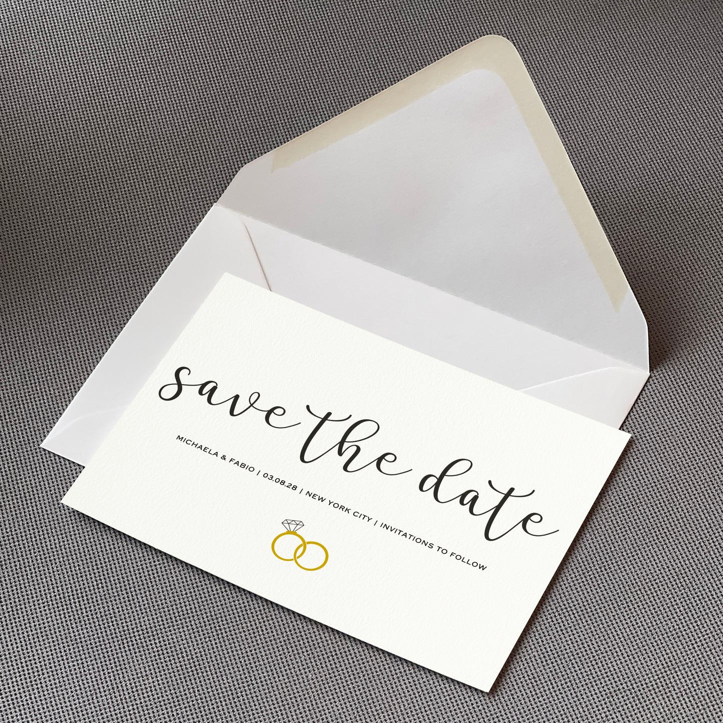 Rings Save The Date Cards