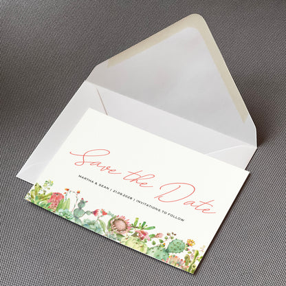 Succulents Save The Date Cards