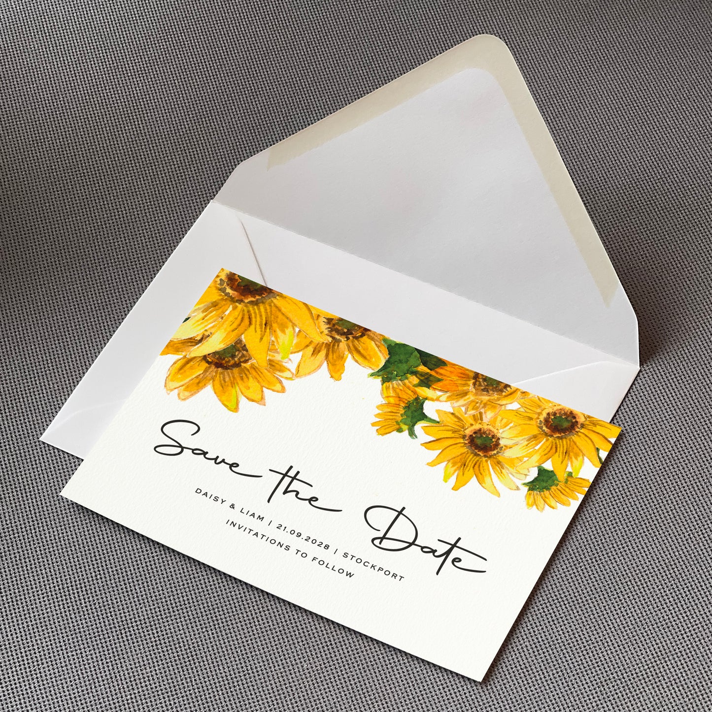 Sunflowers Save The Date Cards