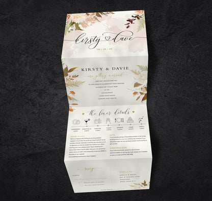 Dried Flowers Wedding Invitations