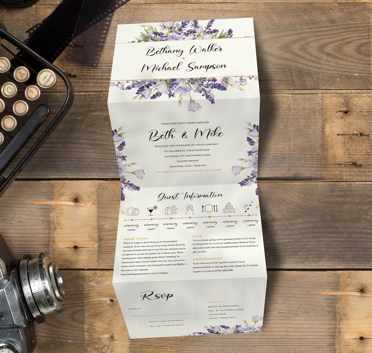 Lavender Wedding Invitations