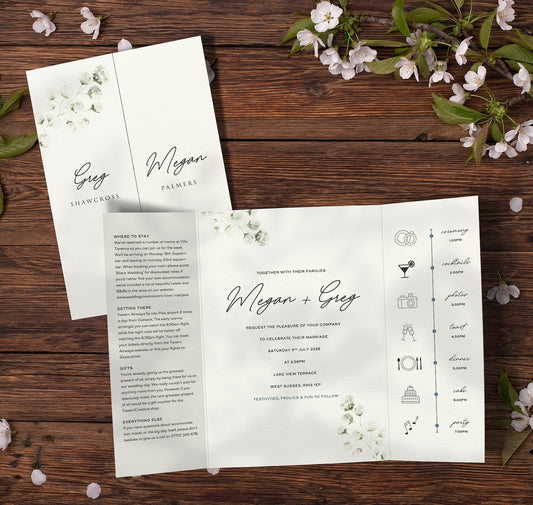 Baby's Breath Wedding Invitations