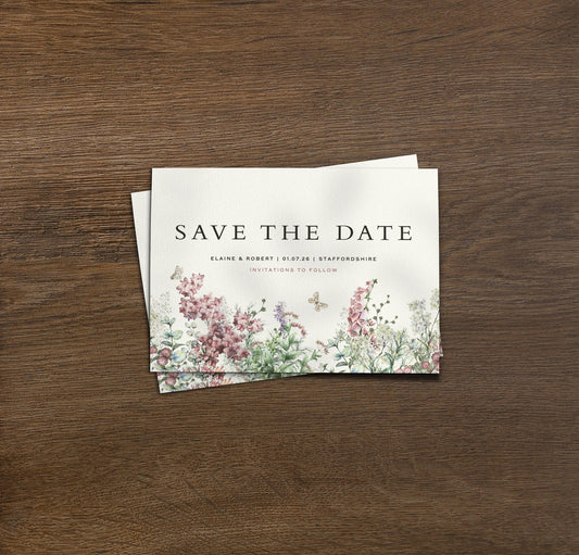 Wildflower Save The Date Cards