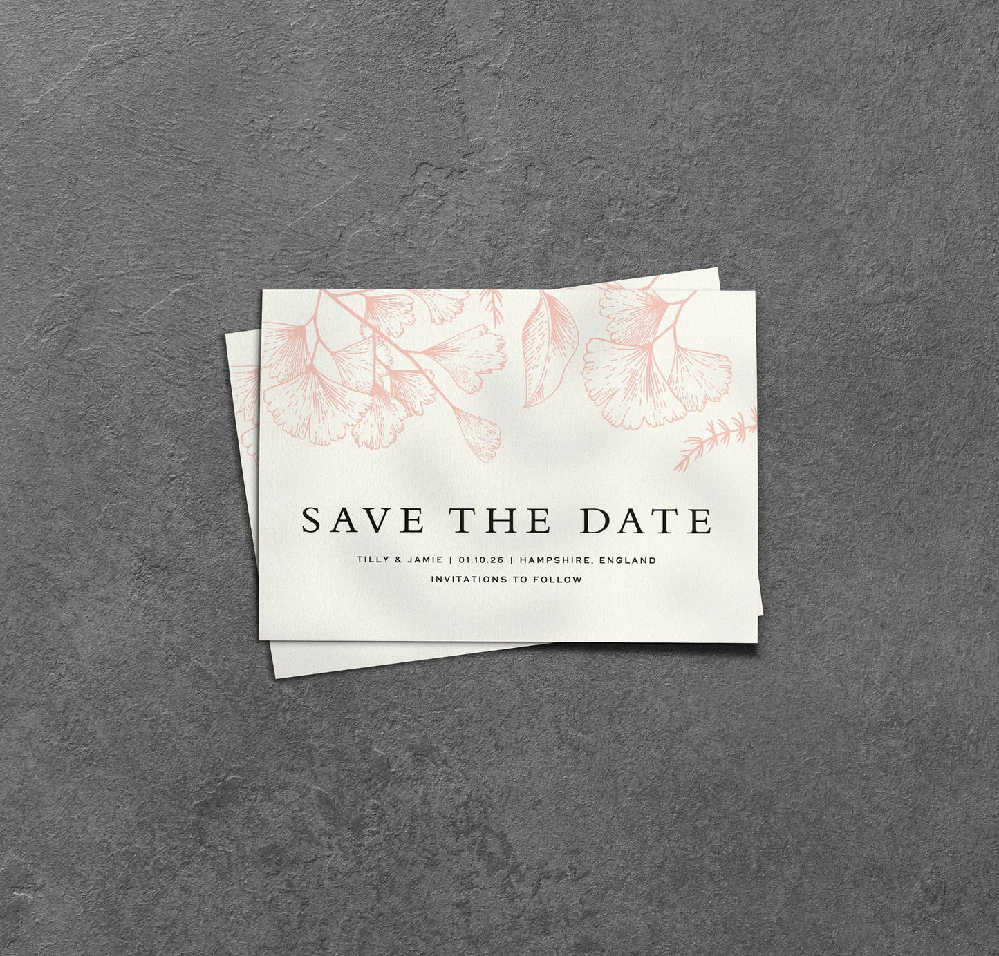 Blush Details Save The Date Cards