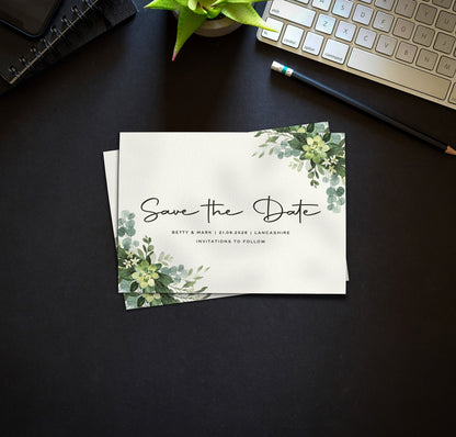 Sage Details Save The Date Cards