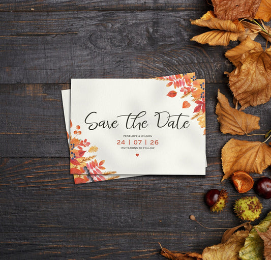 Autumn Save The Date Cards