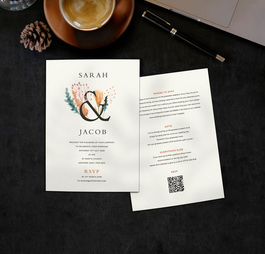 Fiery Wedding Invitations