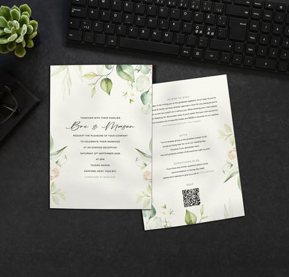 Bouquet Single Card Wedding Invitations