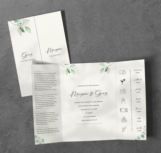Day and Evening Wedding Invites