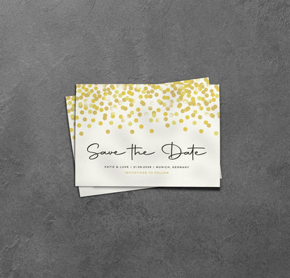 Confetti Save The Date Cards