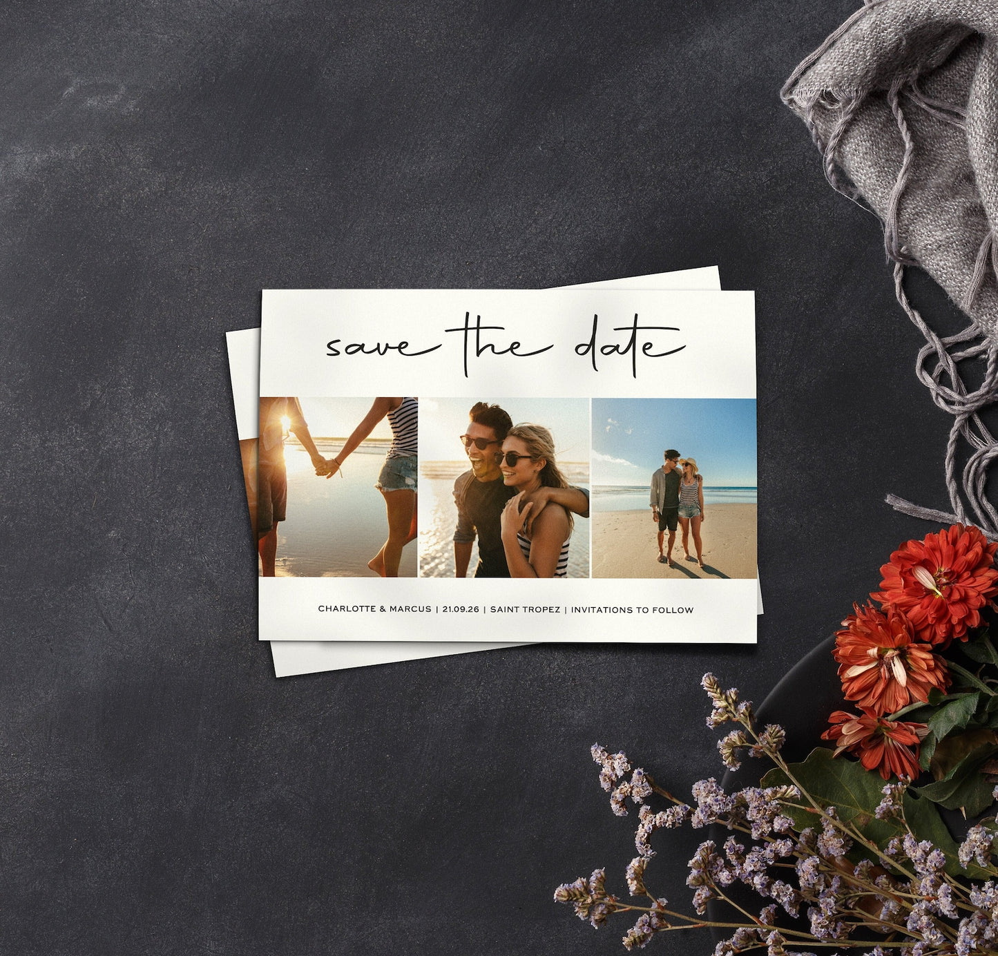 Photo Strip Save The Date Cards