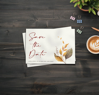 October Save The Date Cards