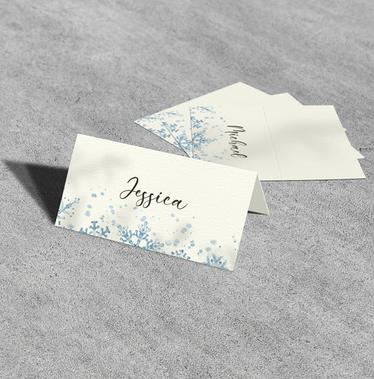 Winter Wedding Name Cards