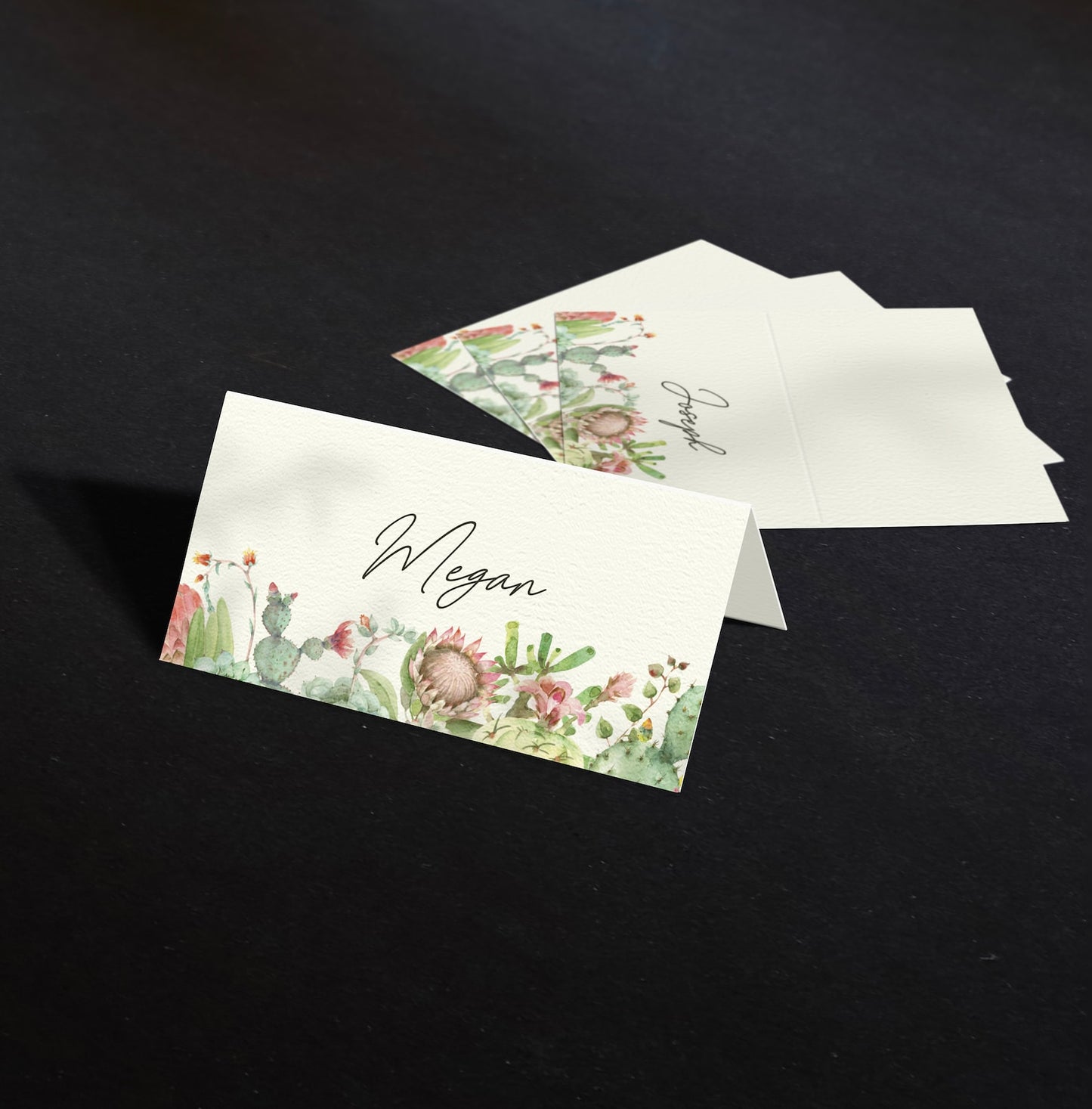 Succulent Wedding Place Cards