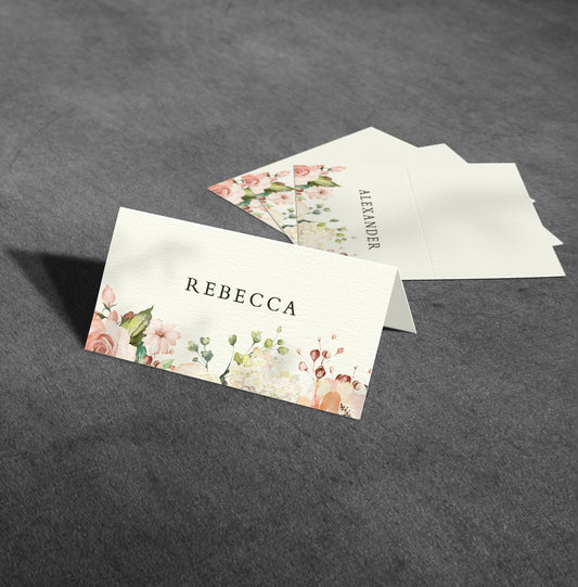 Floral Wedding Place Cards