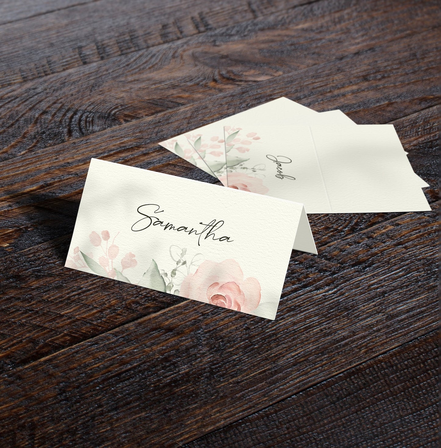 Folded Name Cards For Wedding