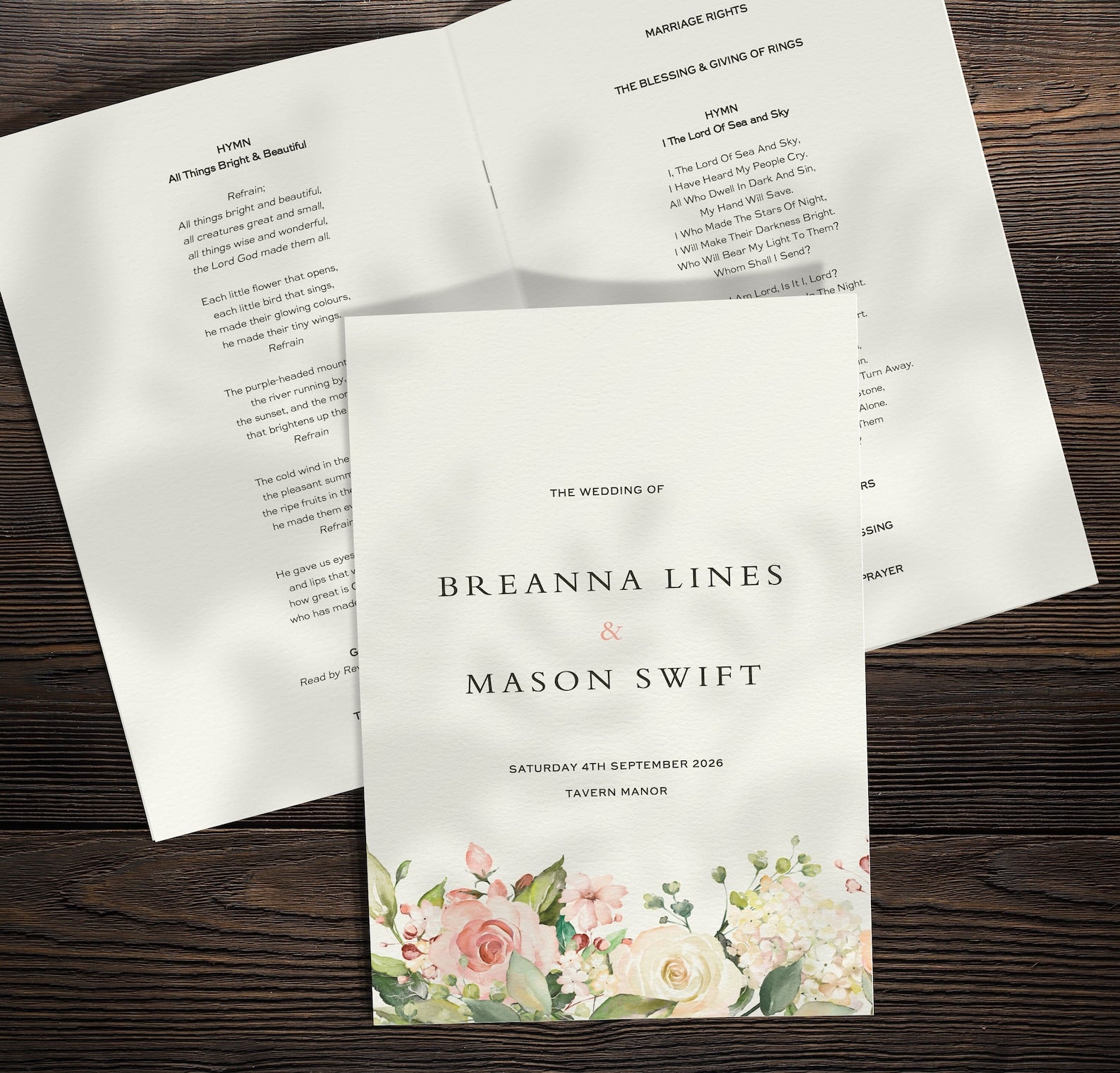 Wedding Hymn Booklet