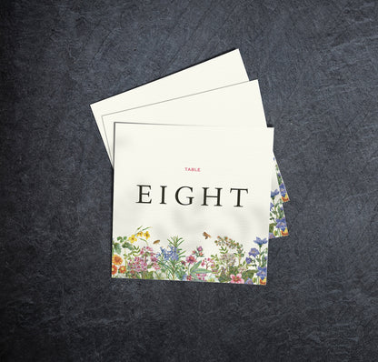 Spring Wedding Table Name Cards