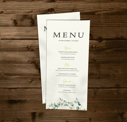 Marriage Breakfast Menu