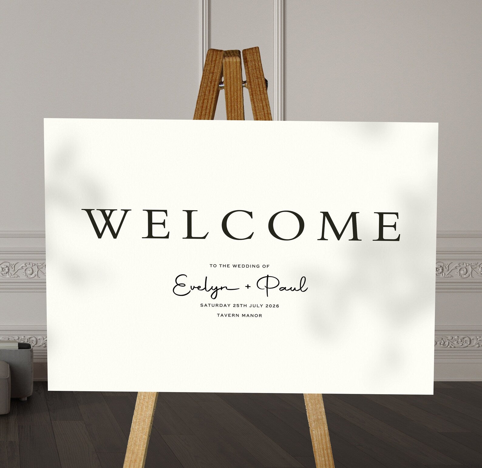 Simple Wedding Welcome Sign