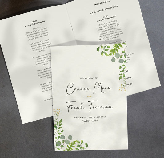 Catholic Church Wedding Booklet Programs