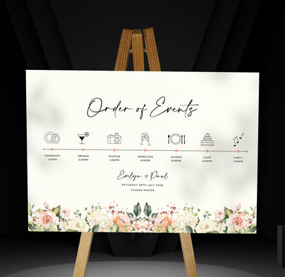 Wedding Timeline Sign