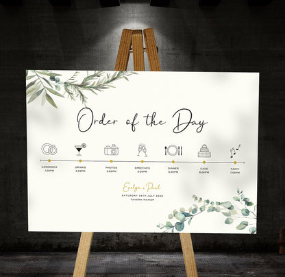 Timeline Wedding Sign