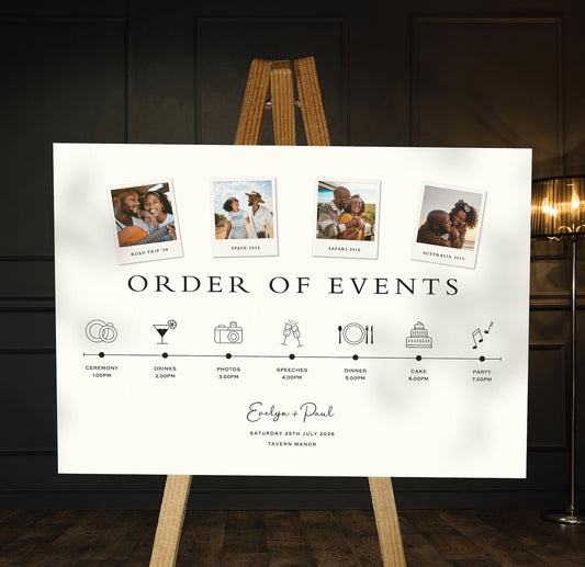 Order Of The Day Wedding Board