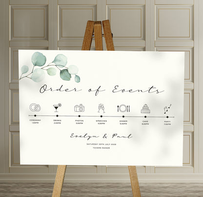 Order Of The Day Wedding Sign