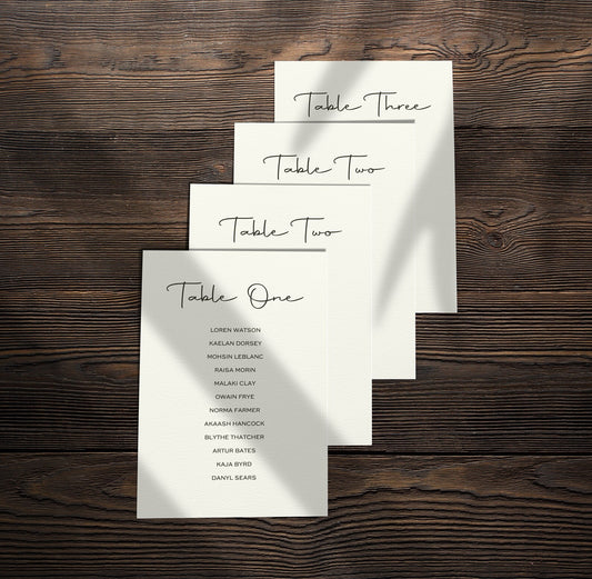 Printable Wedding Table Plan Template – Editable DIY Seating Chart