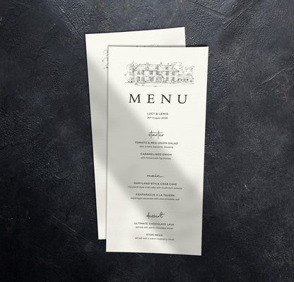 Elegant Wedding Menu