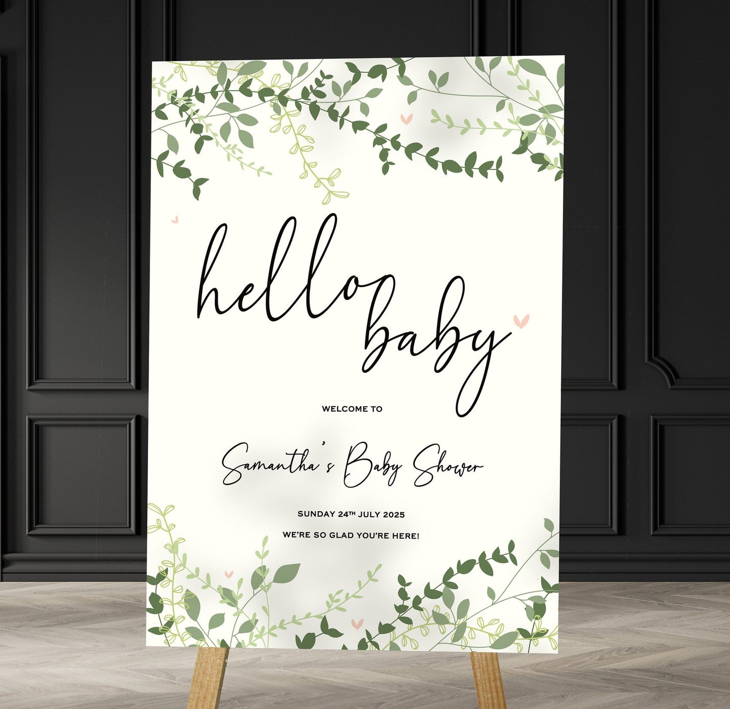 Greenery Baby Shower Welcome Signs