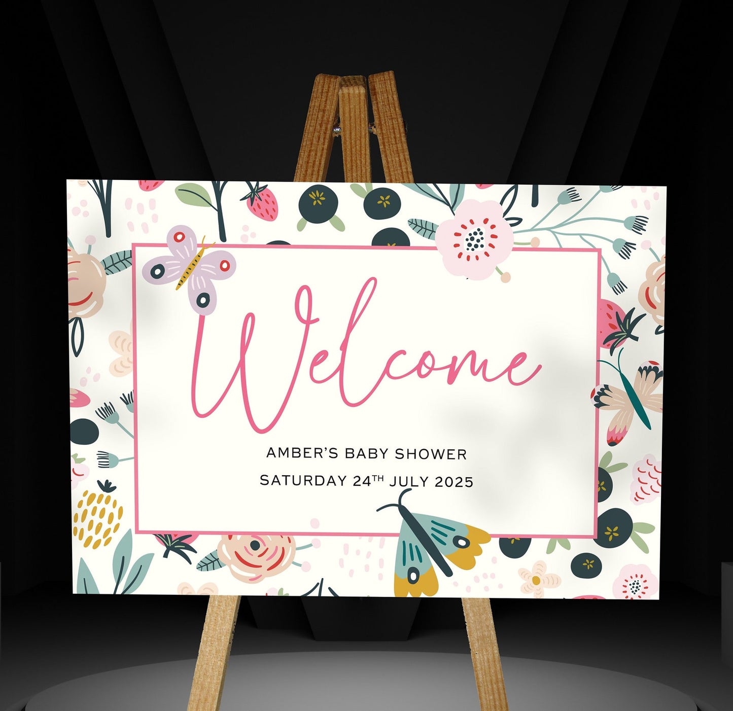 Butterfly Baby Shower Welcome Signs