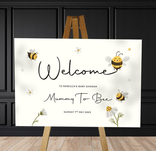 Bumble Bee Baby Shower Welcome Signs