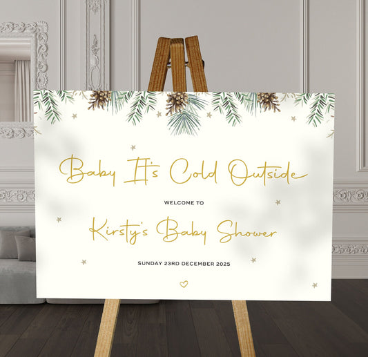 Winter Baby Shower Welcome Signs